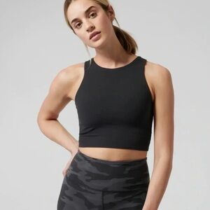 Athleta Conscious Crop Tank Black XS | Activewear Top